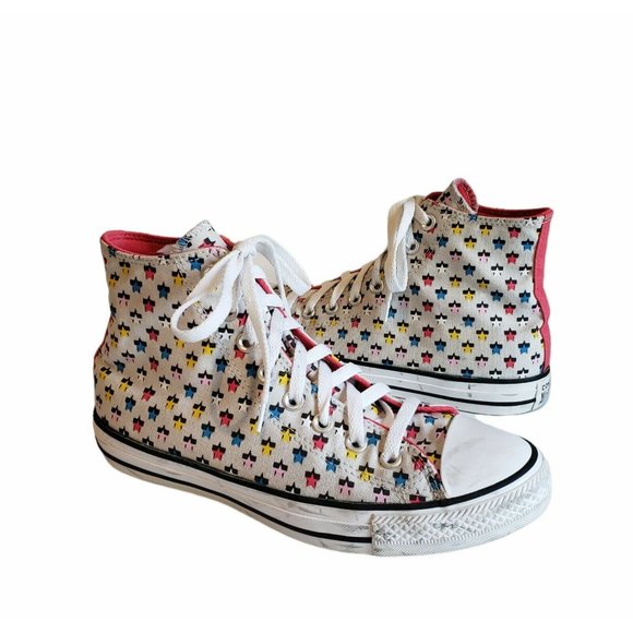 Converse Shoes - Converse Star Print Retro Punk Chuck Taylor High Top Lace Up Sneakers Womens 9
